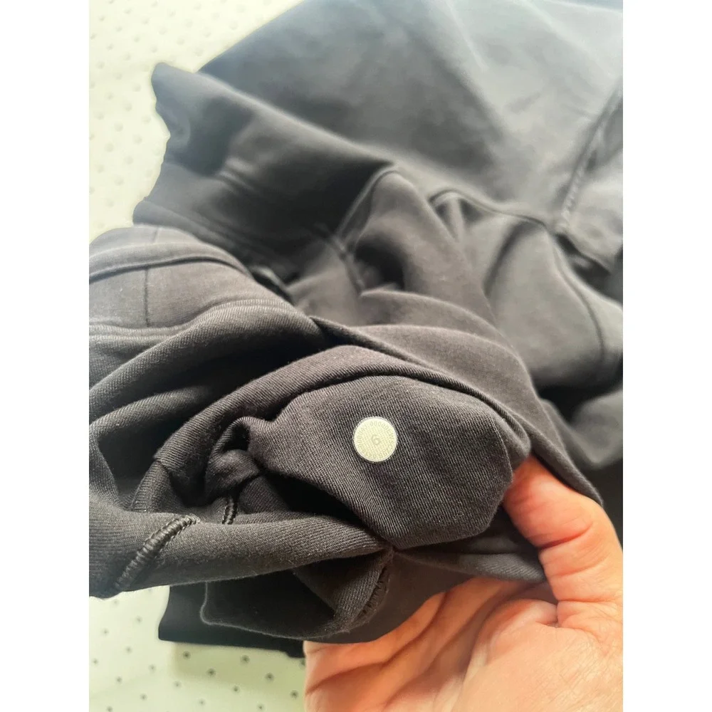 Lululemon Scuba High-Rise Jogger Black Cotton Blend Fleece Sweatpants Size 6